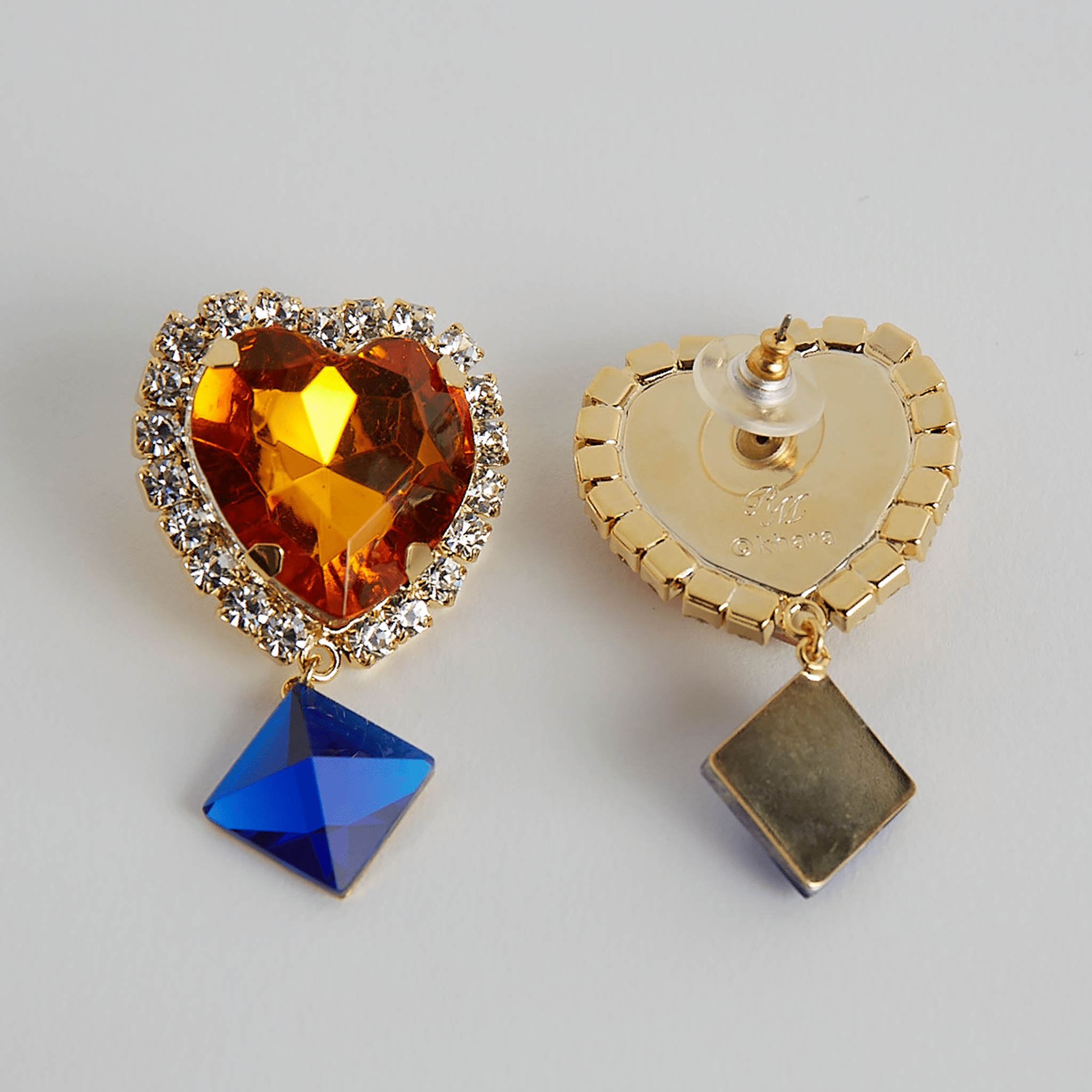 heart bijou pierce&earring (ハートビジューピアス＆イヤリング